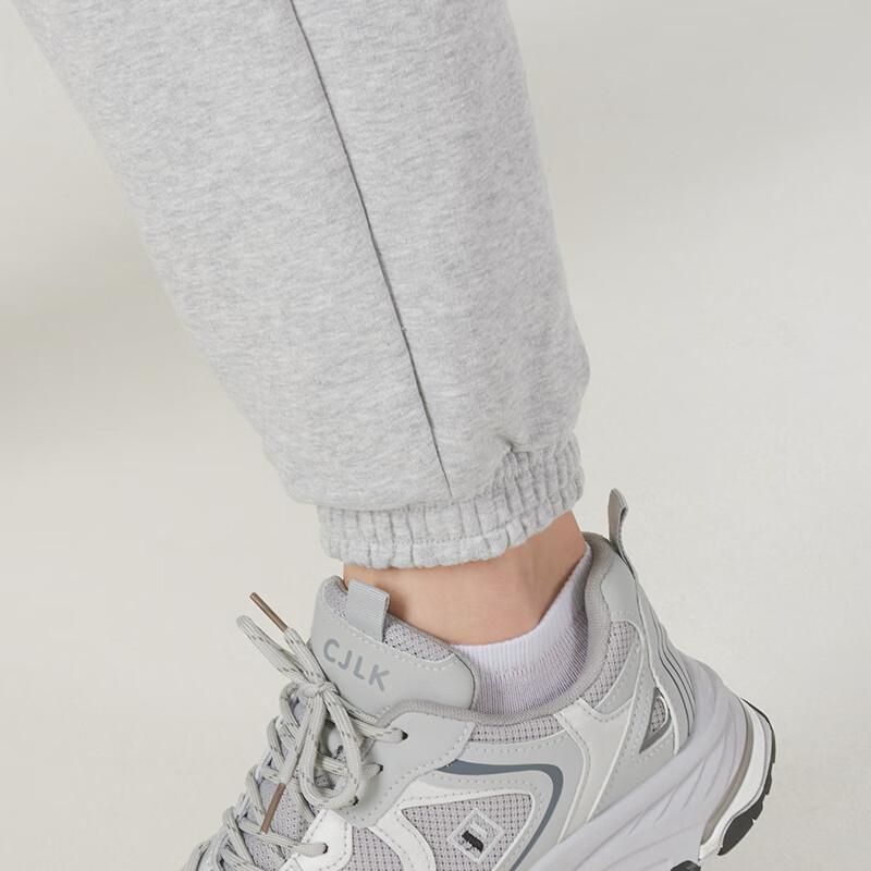 Puma Logo Embroidered Drawstring Cuffed Casual Pants Men Bottoms Gray 630948-04