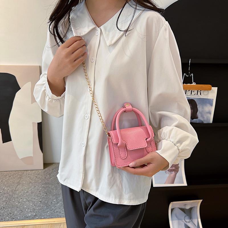 Fashionable Casual Handbag For Women 2023 Pu Leather Small Square Bag