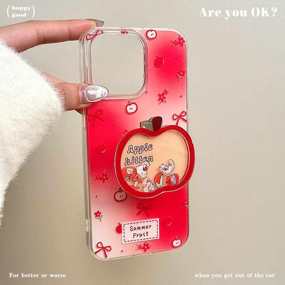 Creative Apple Shake Stand Mobile Case Applicable To Apple 16promax Anti Fall IPhone 15 Protector Case 14