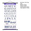 Chair Yoga Wall Chart, Canvas Poster with Hanging Rod And Rope, Chair Yoga Chart for Seniors Beginners Home Stretching Mobility Guide