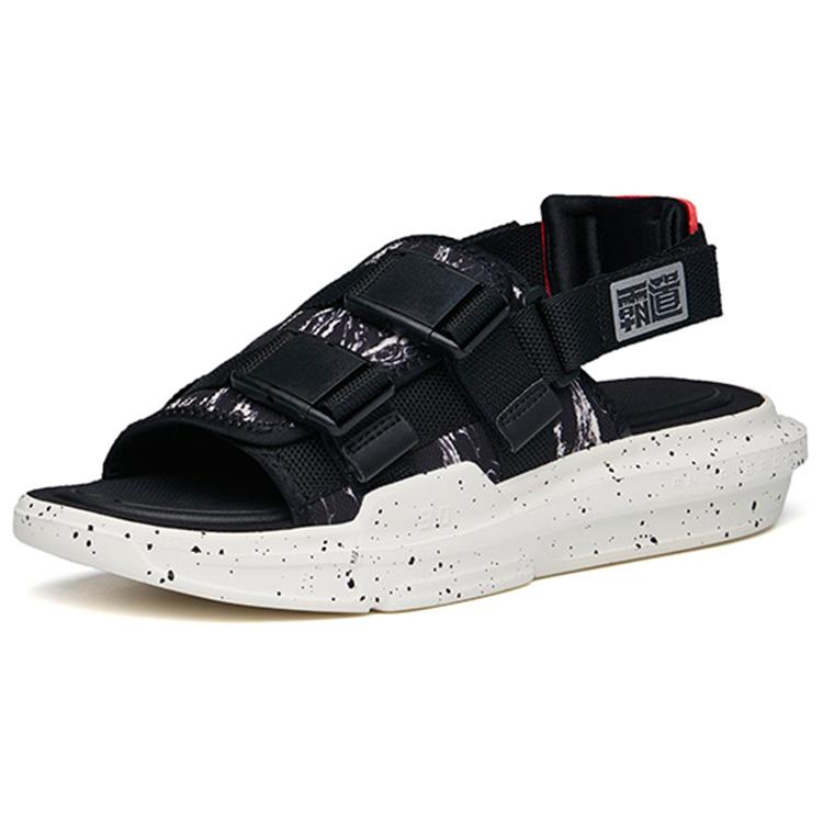 New ANTA Bastard Beach Sandals Men Black/White 112238501-3
