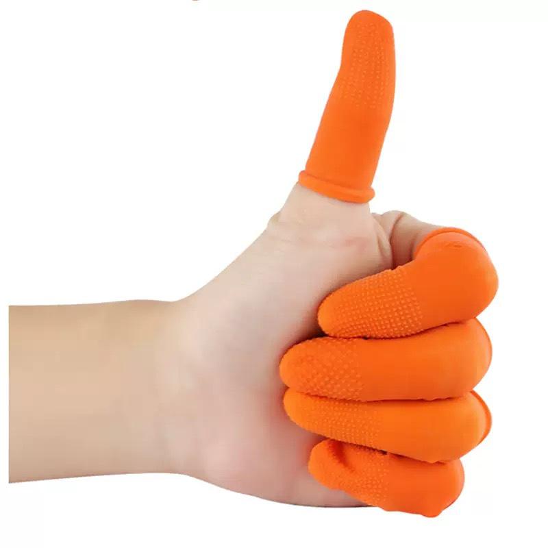 Silicone Latex Rubber Finger Cots: Wear-Resistant, Dust-Free, Thickened, Anti-Static, Non-Slip, Disposable Protective Sleeves. Small