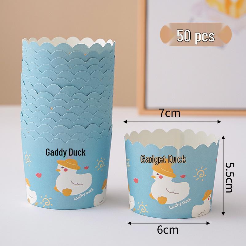 50 Hochtemperatur-Beständige Kraftpapier Muffin- & Chiffon-Kuchenförmchen - Lebensmittelqualität, Einweg, Runde Backförmchen