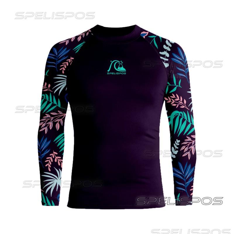Ανδρικό Rash Guard με Μακριά Μανίκια UPF 50 για Snorkeling, Κολύμπι, Surfing, Αντηλιακή Προστασία, Γρήγορο Στέγνωμα Μαγιό