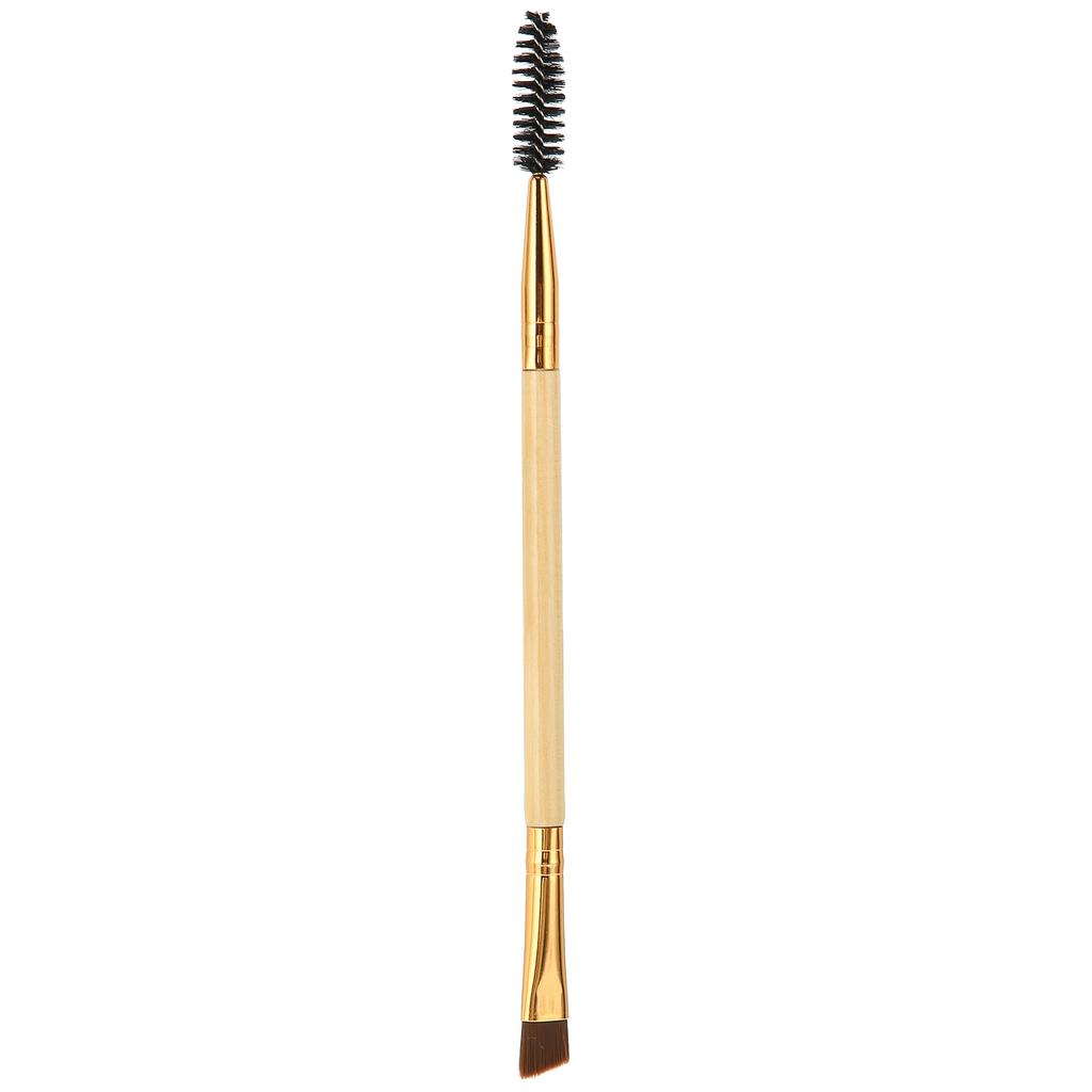 Dubbelsidig Ögonbryn Ögonfransborste Vinklad Ögonbrynsborste Ögonbrynsmakeup Kosmetisk Borste Träfärg