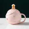 Gift Cup with Lid Large Capacity Water Cup Student High Value Mug Girl Cute Ceramic Cup Cartoon Gift