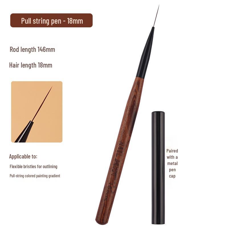 Rosewood Ultra-Fine Nail Art Pen - Long Liner for Flowers, Plaid, Gradient Gel Polish