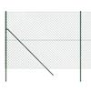 VidaXL Clôture en Mailles de Chaîne, Panneau de Clôture Décoratif, Clôture à Mailles, Barrière de Protection Jardin Patio 153915