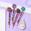 15Pcs Sequined Animals Theme Neutral Pens, Random Mixed, Black Ink Pens, Cartoon Unicorn Series Office Stationery Gift, Smooth Writing, Suitable f