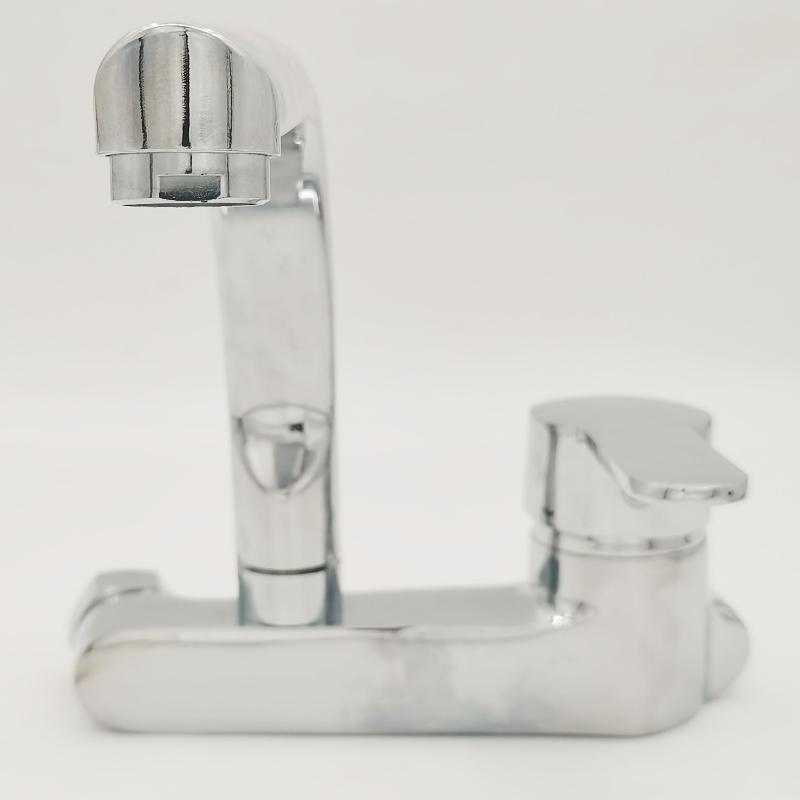 

Zinc Alloy Mixed Water Kitchen Faucet God Gun Swan Sink Faucet Hot and Cold Water Faucet срібний