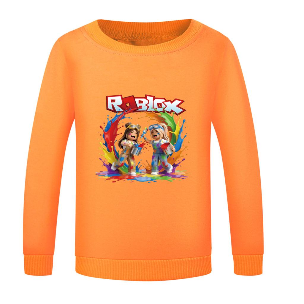 5577 Multi-color Children Boys Girls Roblox Printed Round Neck Long Sleeves Sweatshirt Top