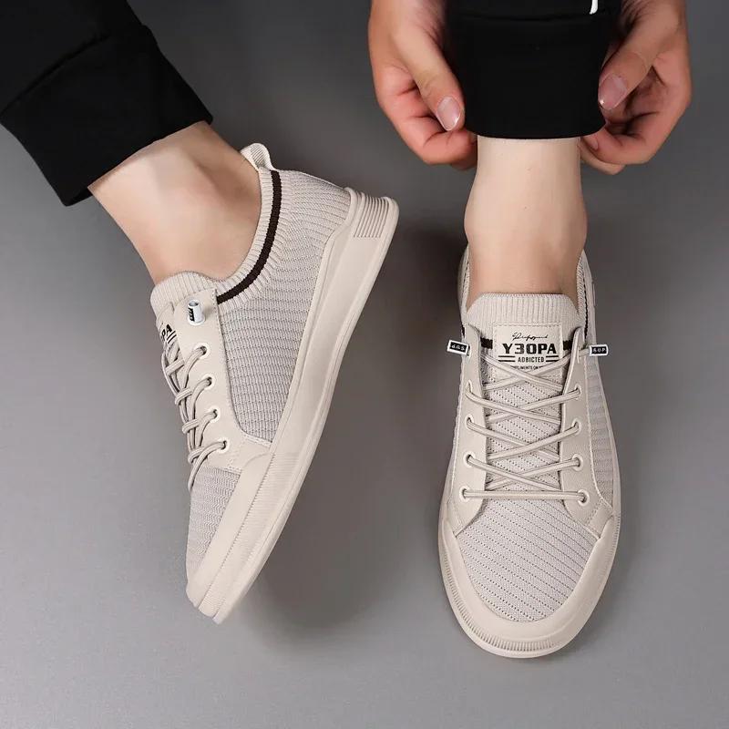 Zapatos para Hombre 2026 Nuevo Malla Transpirable Ligero Delgado Estilo Pie Perezoso Sobre Moda y Tendencia Zapatos Deportivos y de Ocio