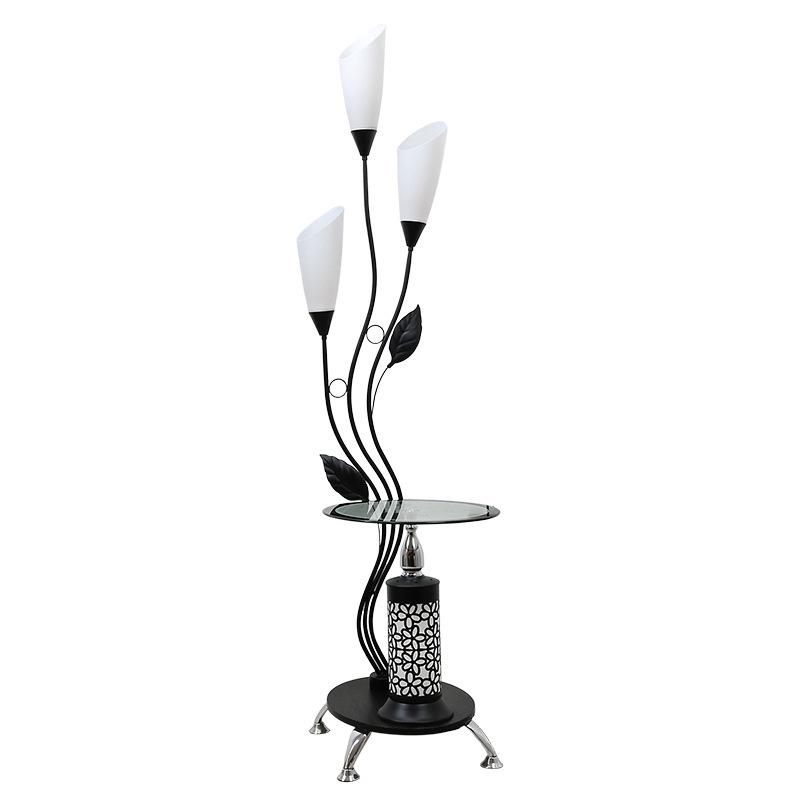 Nordic Modern Minimalist Floor Lamp with Remote Control and Coffee Table Storage for Bedroom, Living Room, or Bedside