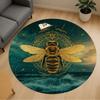 1pc Bee Ocean Round Chair Mat Office Area Rug - Non-Slip, Floor Mat for Office, Bedroom, Ideal Home Decor Gift C0112147