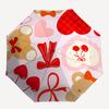 1PC Valentine's Day, Cute Automatic Windproof Umbrella 8 Rib Portable Folding Black Iron Frame for Outdoor, Beach, Travel, Beach Umbrella S08