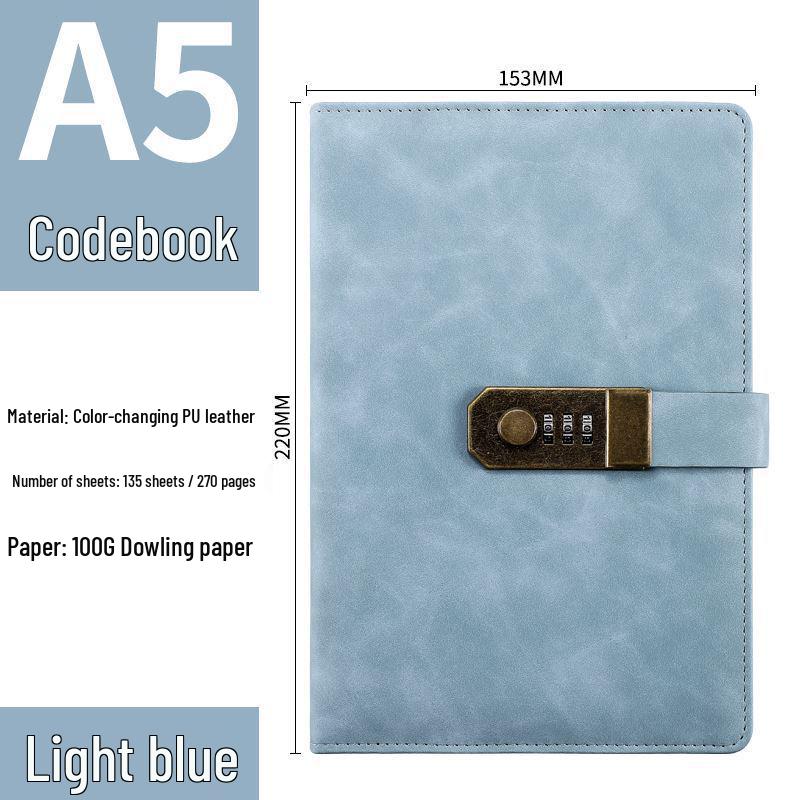 

Retro Artistic Password Lock Diary for Primary School Girls