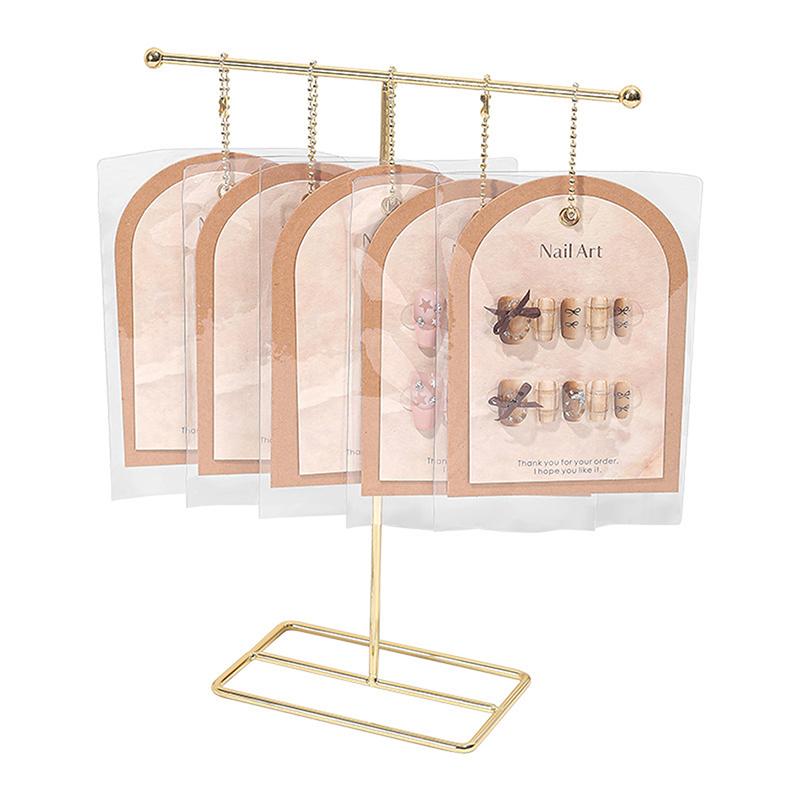 Nail Art Display Shelf False Nail Display Photo Stand Wearing Nail Display Cards Dustproof Bag Storage Nail Display Storage Tool