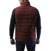 Men’s Stylish Burgundy Handmade Lambskin Leather Biker Suede Puffer Vest Coat