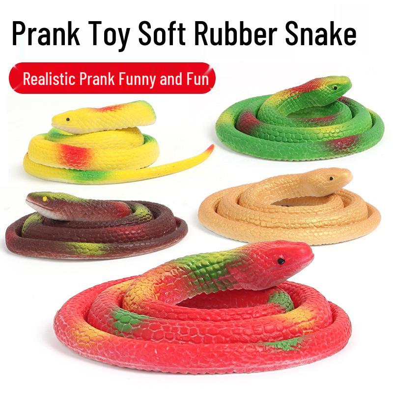 30/60/70cm Soft Rubber Prank Snake Model – Realistic Toy for Kids and Gags