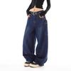 Plus Size Women's Retro Straight-Leg Jeans: Casual Wide-Leg Workwear for Spring and Autumn