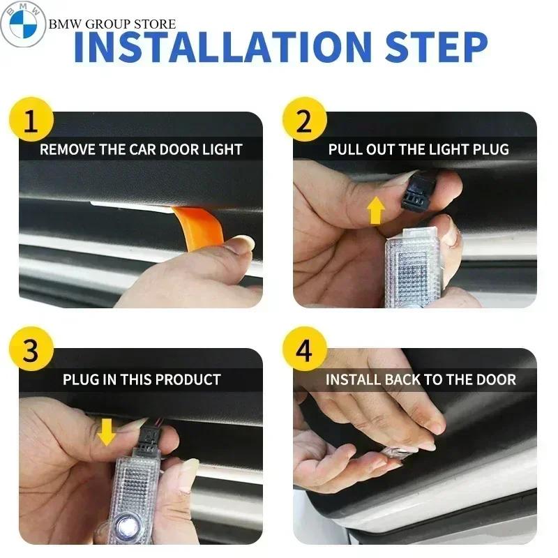 2/4P Car Door LED Welcome Light Is Suitable for BMW  (2011-2014) 6 Series F13 coupe/F12 Convertible (640i, 650i, M6.E85/E86 Z4 Gsrm90