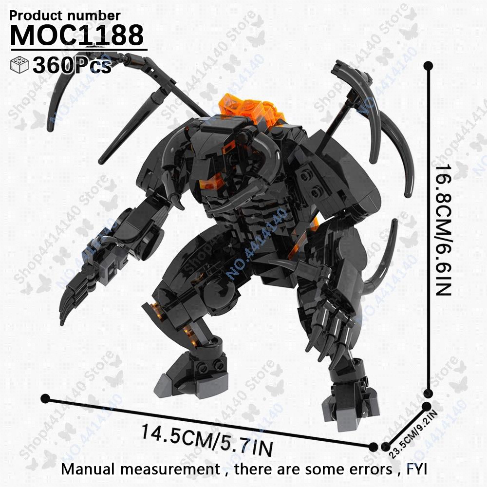 MOOXI King Of Ring Movie Eye Of Sauron Dragon Brickheadzed Figure Model Building Block Set MOC Brick Kit DIY Toys For Kids Gifts