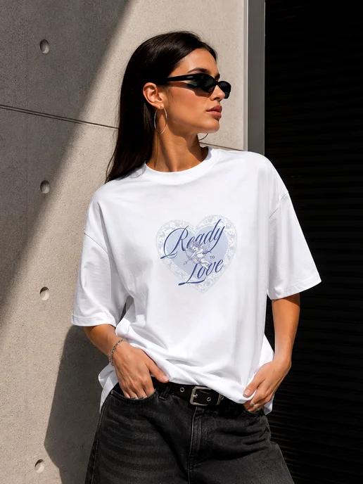 Oversized printed cotton T-shirt 3XL