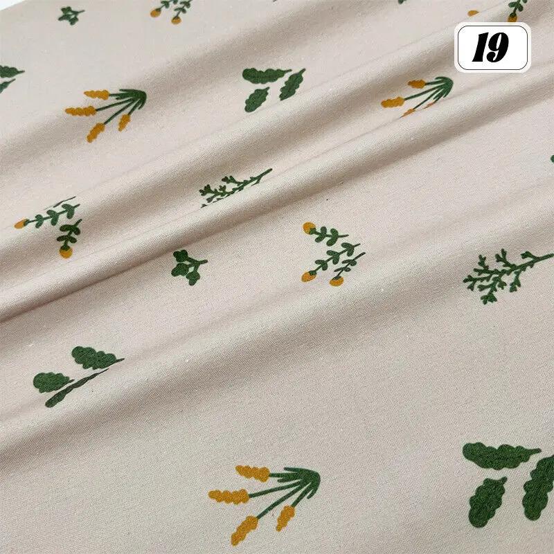 Bomull Linne Tyg Kinesisk Stil Retro Tryckt Klänning Hanfu Sömnad Hantverk DIY Cheongsam Klänning Hanfu Sömnadstyg Kläder Försörjning