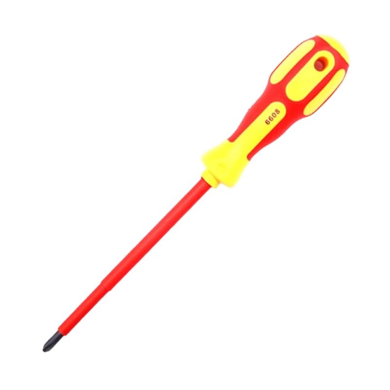 Strong Carbon Steel Insulated Screwdriver Created For Prolonged Service In Electrical And Home Improvement Projects