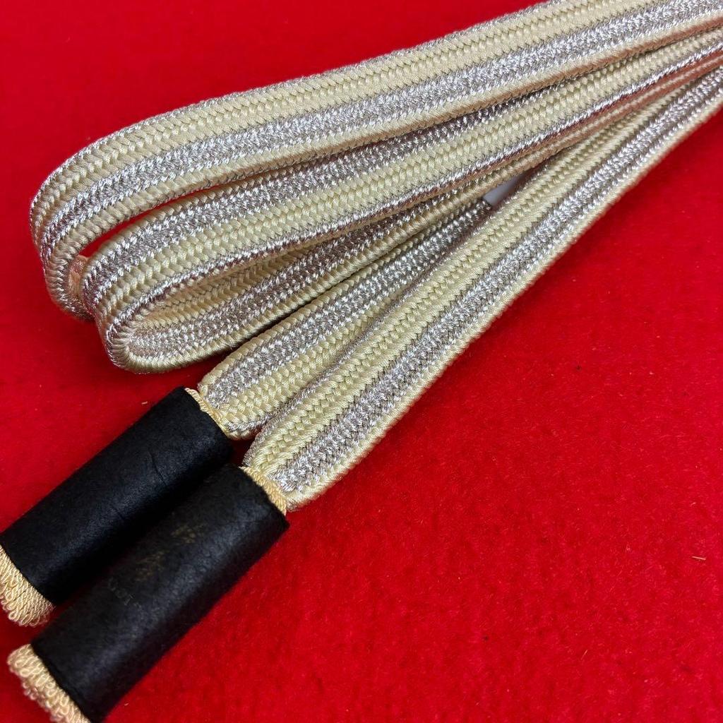 Used Limited time offer New Obijime 5081 Kai-no-kuchi Gold separate Pure silk Erihide M