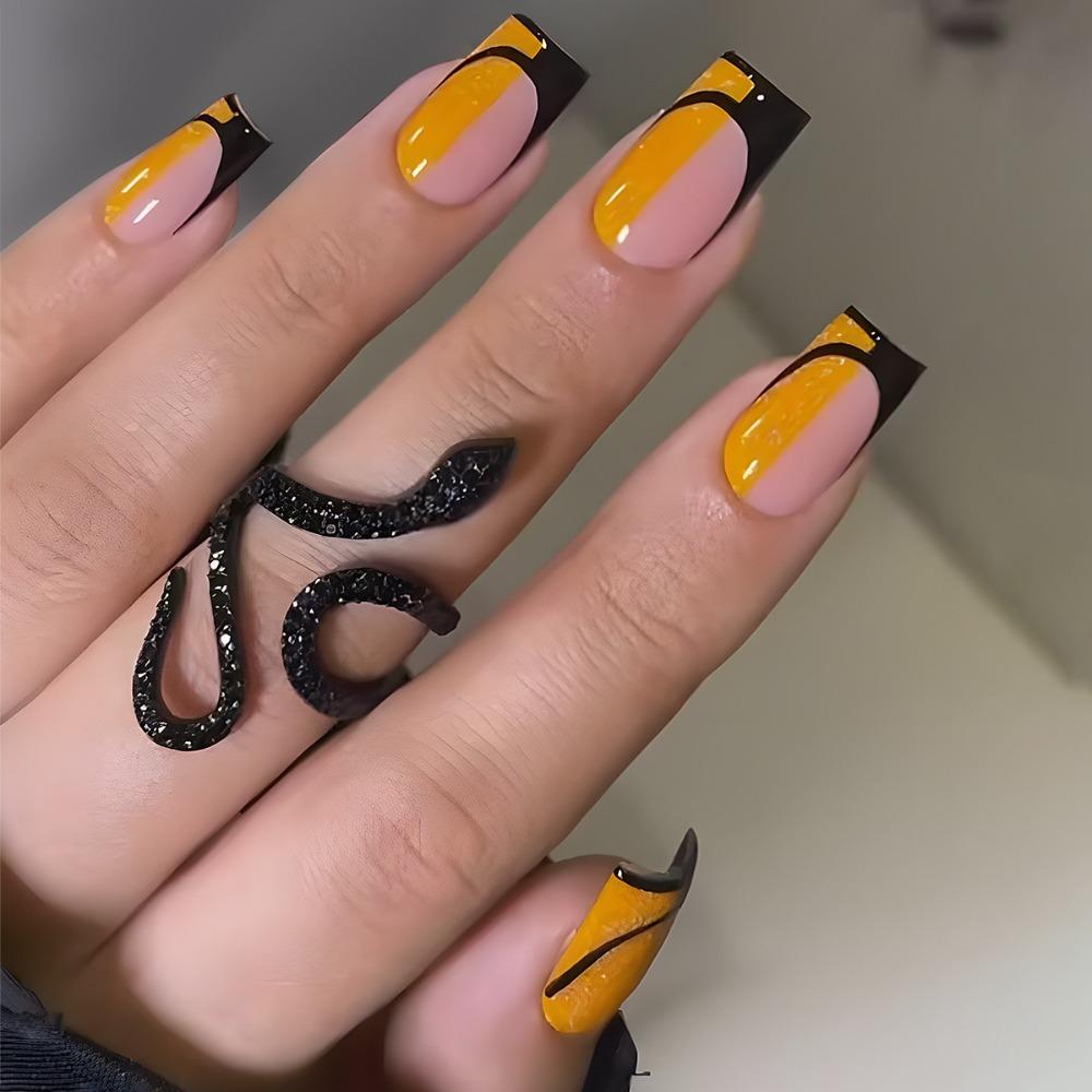 

Full Cover False Nail Square Head Nail Tips Detachable French Fake Nails Women XH-87-95