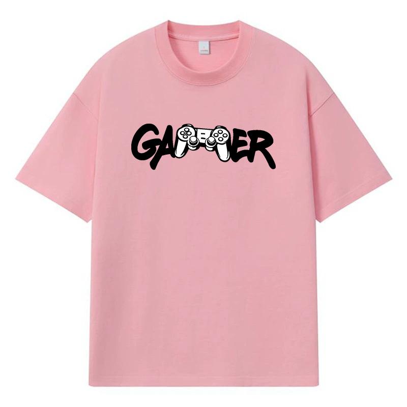 2026 Game Controller Printed Graphic Streetwear Y2k Harajuku Clothes 100% Cotton T Shirt Casual Oversized Summer Men T-shirt
