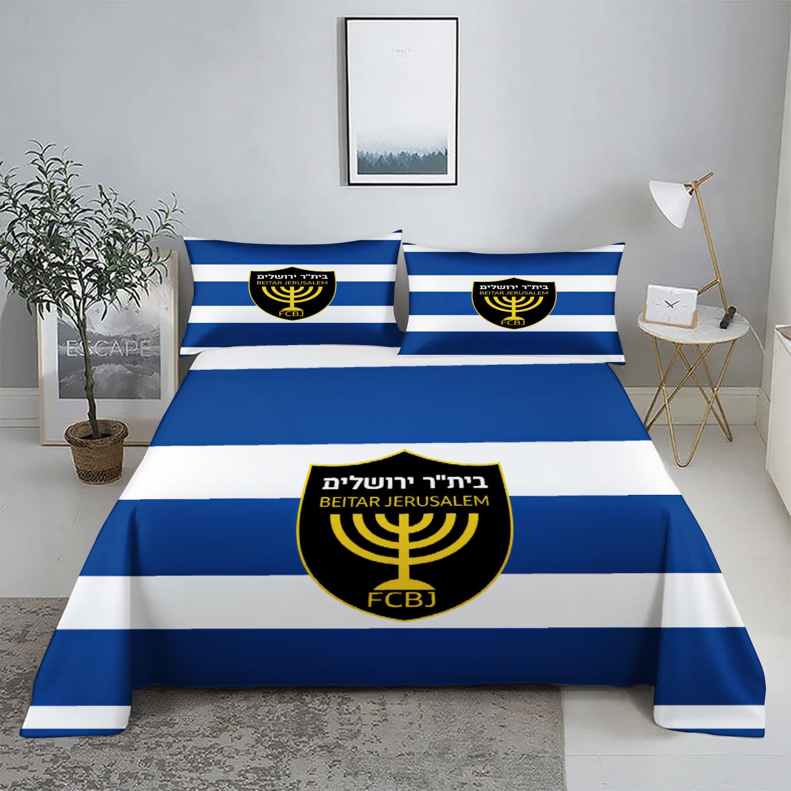 

3 шт. Постільна білизна Fc Beitar Jerusalem Ізраїль Футбольний комплект постільної білизни Односпальний Twin Queen King Розмір Повний комплект Постільна білизна Постільна білизна Для дітей 150*200cm 3pcs