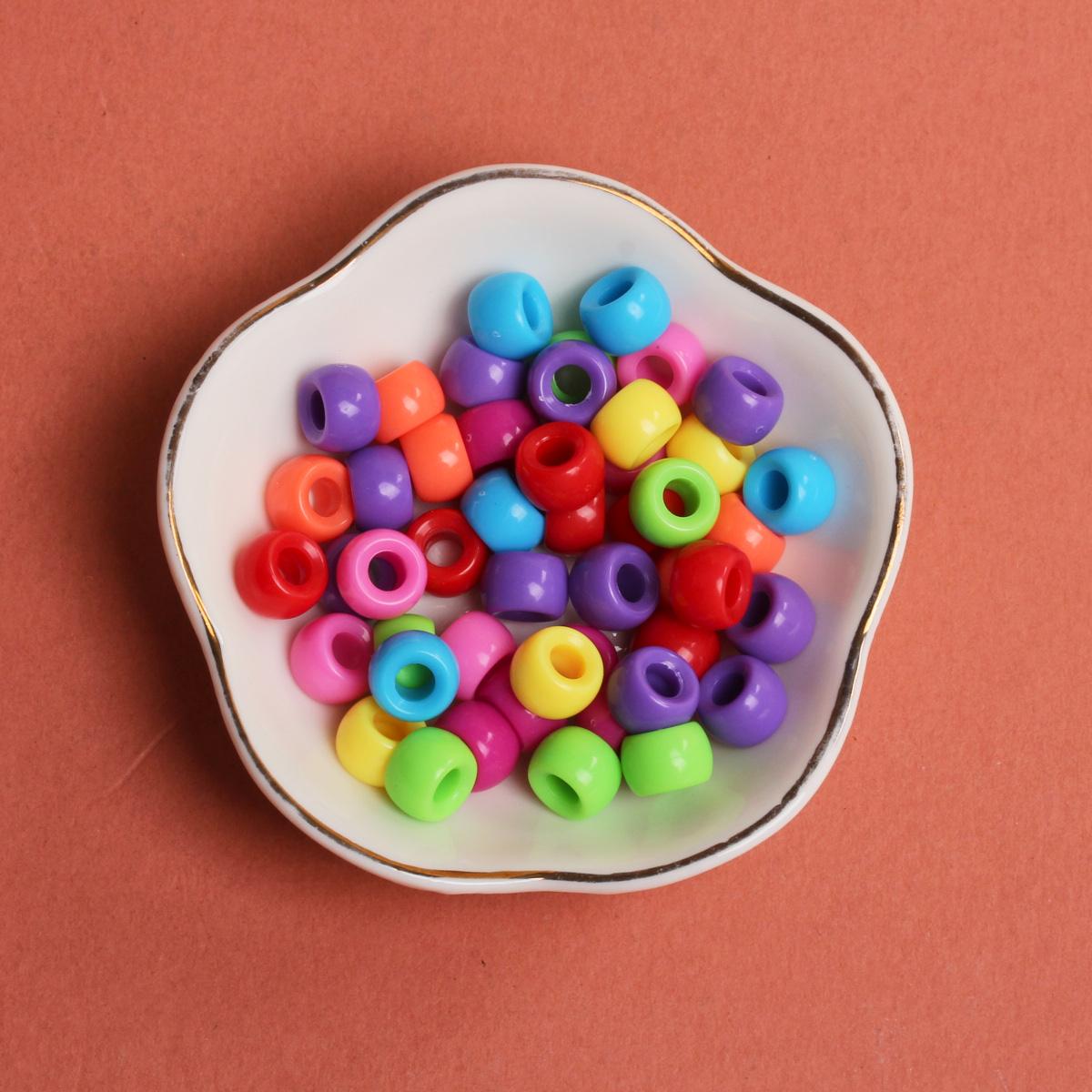 

Акриловые разделительные бусины Hanmade 5,5 мм x 8,5 мм 20 шт. Бусины пони для поделок, принадлежностей для волос, изготовления ювелирных изделий, браслетов