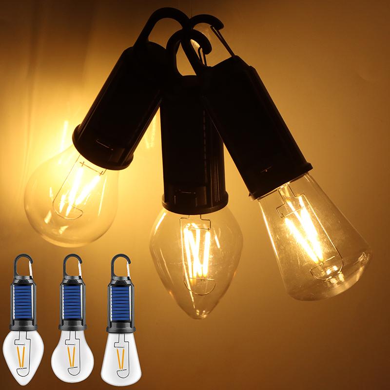 1 Set Portable Night Lights Outdoor Solar Powered Led Lamp Bulbs Usb Charging Camping Light Flashlight Fishing Essentials