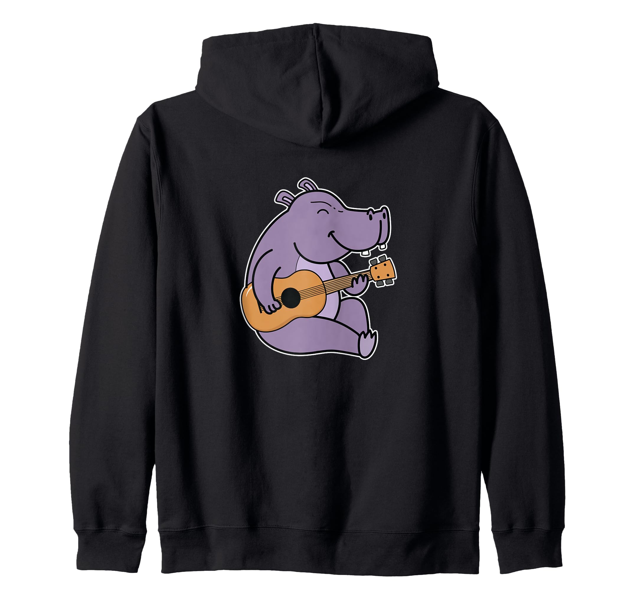 

Hippo playing guitar zip hoodie