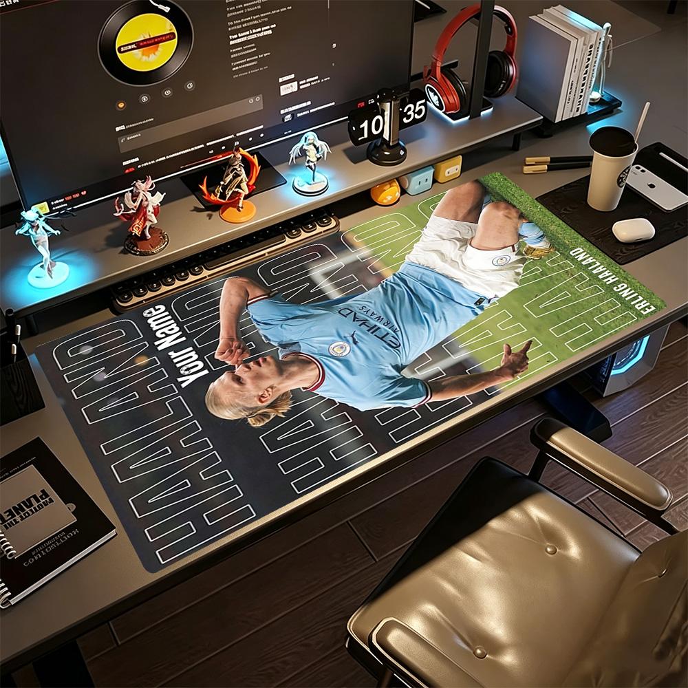 Haaland (22) Customize Your Name Mouse Pad Desk Mat Study Desk Mat Non-Slip Rubber Bottom Computer Desk Office Decoration Accessory