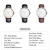 Men Ultra Thin Watches Luxury Simple Leather Shockproof Waterproof Silver Gold WirstWatch Man Dad Gifts