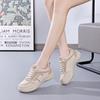 Bílé boty z pravé kůže pro ženy Jarní a letní sportovní obuv Univerzální běžecká ležérní obuv se silnou podrážkou