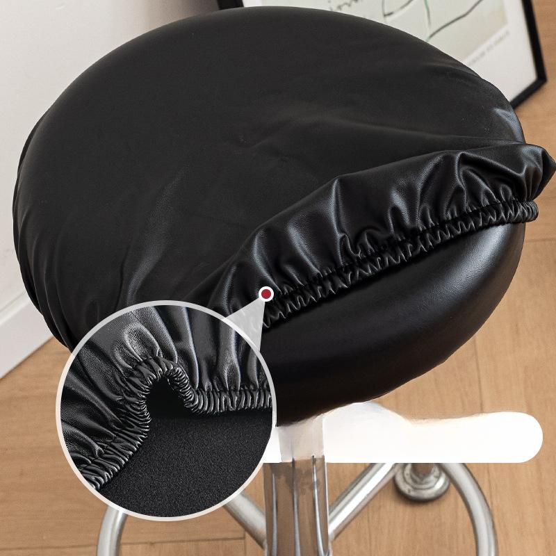PU Leather Round Stool Cover Waterproof and Dustproof Universal Chair Cover Bar Bar Barber Shop Round Swivel Chair Chair Cover