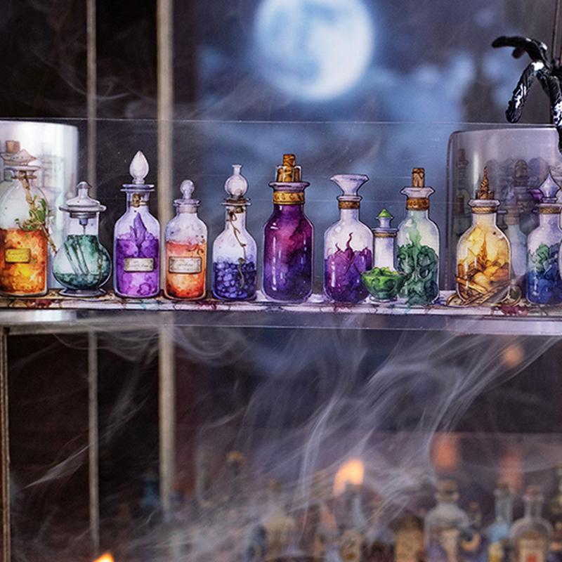 3rolls/3bags Witch's Magic Potion Bottle Series Bottle Aquascape PET Tape Creative Handbook Materials DIY Scrapbooking