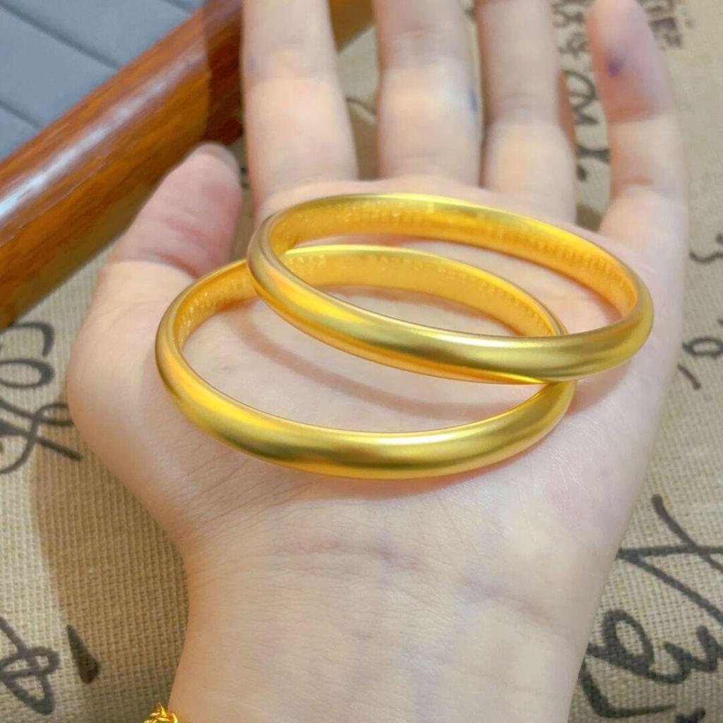 Gold-Plated Lotus Heart Sutra Women's Bracelet - Niche Luxury, Wide Solid Design, Ancient Style