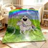 Rainbow Ride Flannel Blanket Warm Soft Halloween Christmas Couch Warm Cozy Decorative Decor Gift for All Season