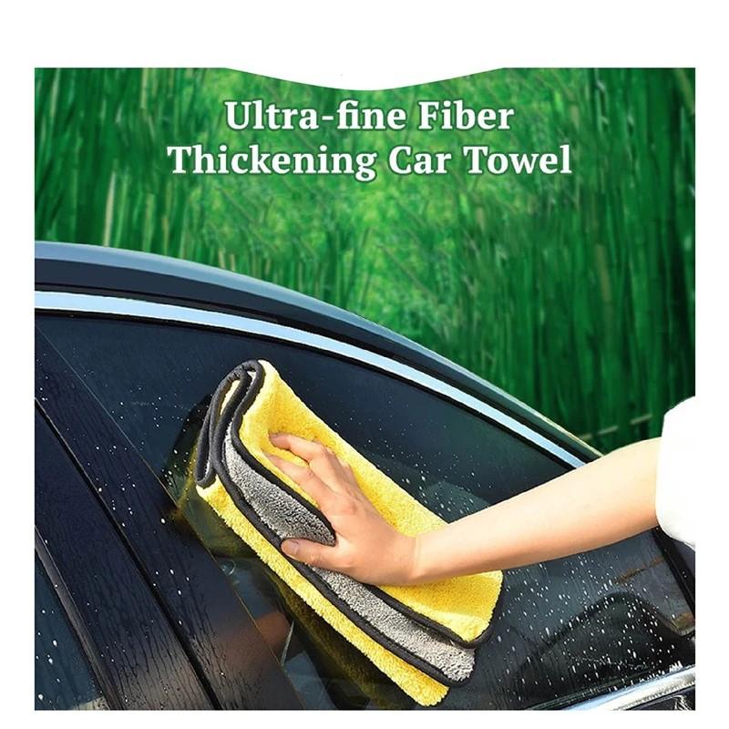 Microfiber Wash Towel Car Cleaning Detailing Car Drying Cloth Window Glass Double Layer Cleaning Cloth Car Wash Supplies