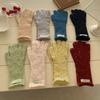 Knitted Wool Solid Color Gloves Versatile Simple Warm Five Finger Cycling Gloves Women's Korean Version Trendy