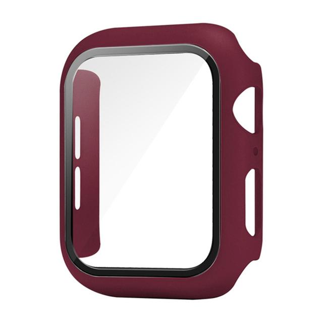 Gehärtetes Glas+Hülle für Apple Watch 46mm 44mm 45mm 41mm 40mm 42mm Displayschutz für iwatch Serie 10 9 8 7 6 SE 5 Zubehör