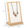 Classical Large Capacity Jewelry Display Rack Multiple Necklace Display Stand Detachable Suede Wood Display Rack