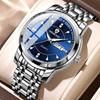 New waterproof business style men's watch luminous calendar men's sports high-end domineering stainless steel watch