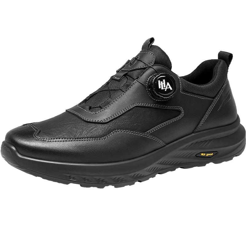 HLA Men s Lightweight Leather Slip-On Sports Shoes 42