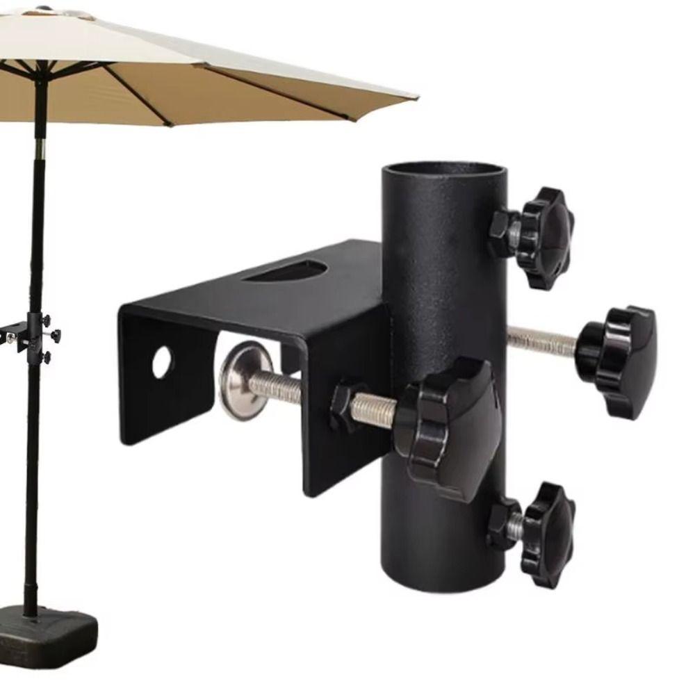 Adjustable Balcony Umbrella Holder Rust-Resistant Paint Patio Umbrella Mount  Balcony Use
